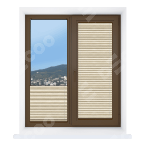 Штора плиссе ткань Сафари кремовый