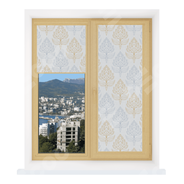 Рулонная штора Уни 2 с принтом Цветочный медальон