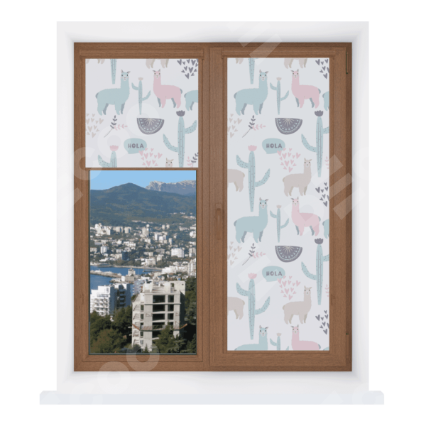 Рулонная штора Уни 2 с принтом Милый лама