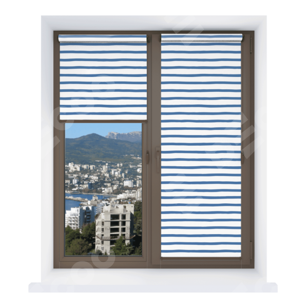 Рулонная штора Мини с принтом Морская полоска