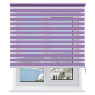 Рулонная штора двойная Basic New, цвет сиреневый, от 40 см