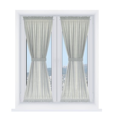 Штора песочные часы «Кортин» лён серый