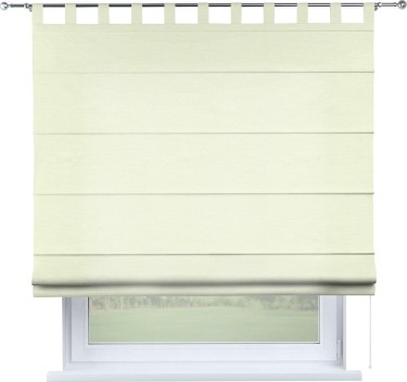 Римская штора на петлях «Кортин», ткань вельвет молочный