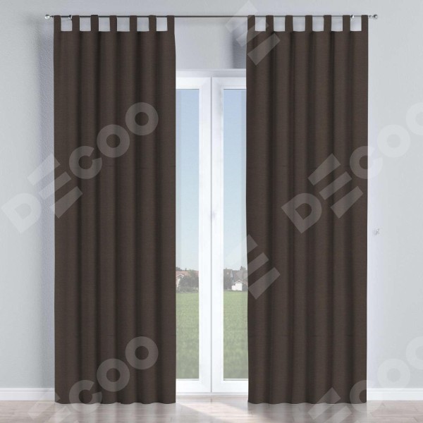 Комплект штор на петлях лён димаут венге