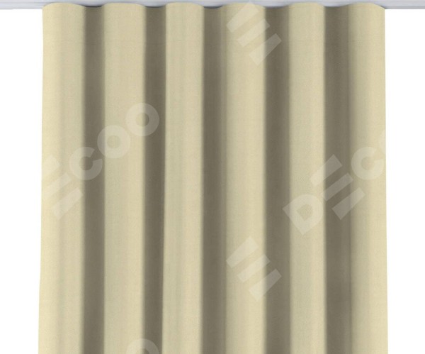 Комплект штор на тесьме «Волна», блэкаут однотонный бежевый