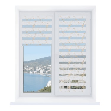 Рулонная штора День-ночь Уни 2 Elegant белый