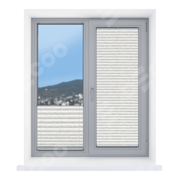 Штора плиссе Раджа белый , ширина от 20 см