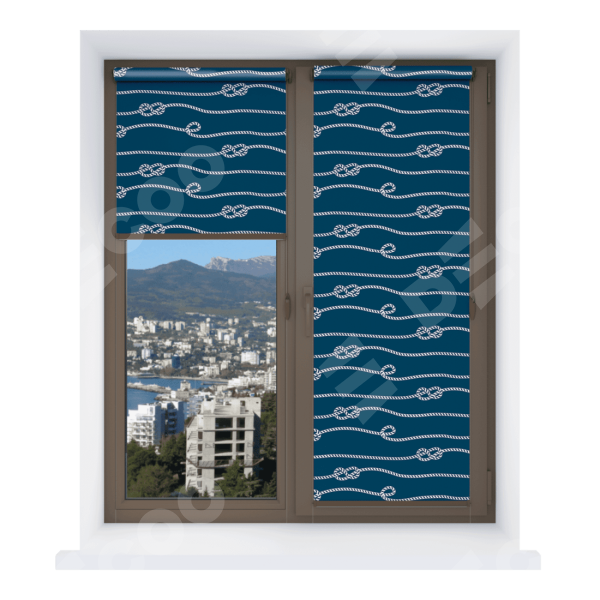 Рулонная штора Мини с принтом Морской узел