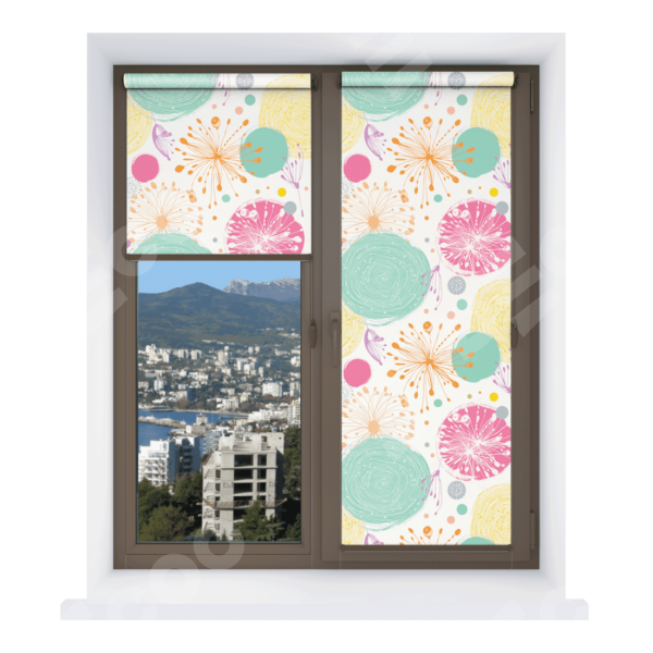 Рулонная штора Мини с принтом Забавные детали