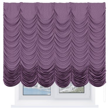 Французская штора «Кортин», лён кашемир сиреневый