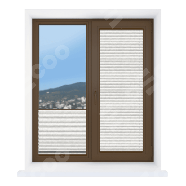 Штора плиссе Раджа белый , ширина от 20 см