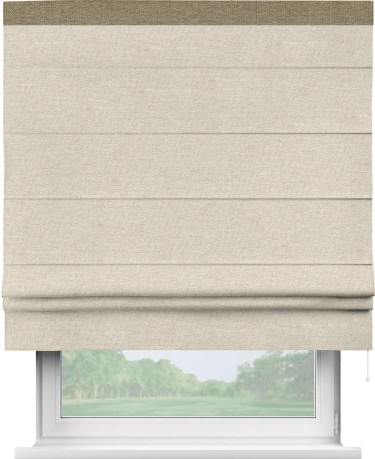 Римская штора «Кортин» с кантом Кинг, для проема, ткань стиф димаут молочный
