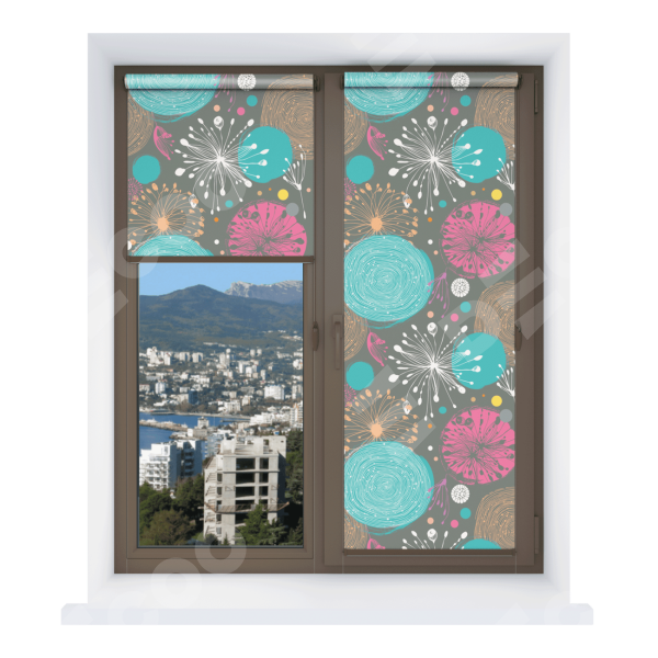 Рулонная штора Мини с принтом Милый гранж