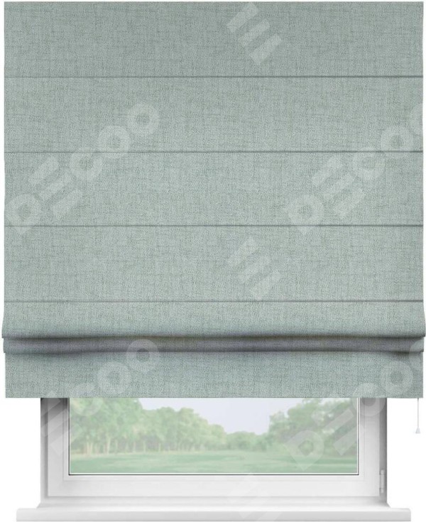 Римская штора «Кортин» для проема, ткань рогожка димаут, серый