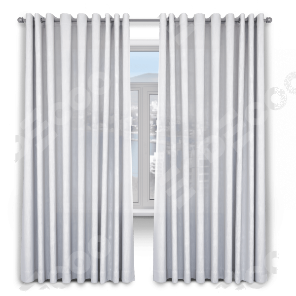 Комплект штор 2 шт, вельвет, цвет белый, от 40 см