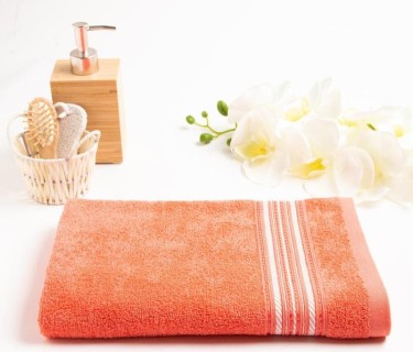Полотенце махровое Фантазия 030 50*80 см, персик, хлопок 100% 340гр/м2