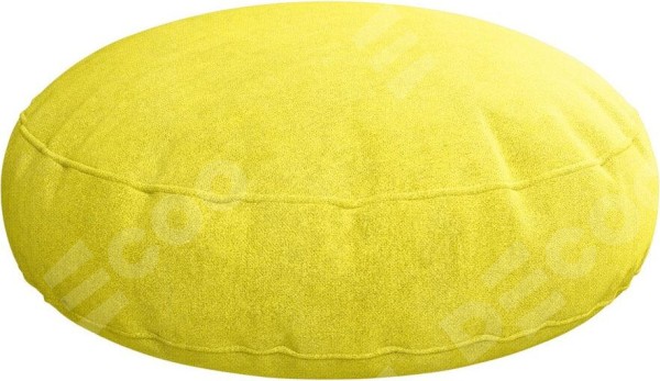 Подушка круглая Cortin вельвет светло-желтый