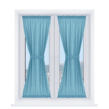 Штора песочные часы «Кортин» вельвет ментоловый