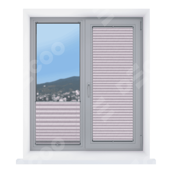 Штора плиссе ткань Краш FR пепельный