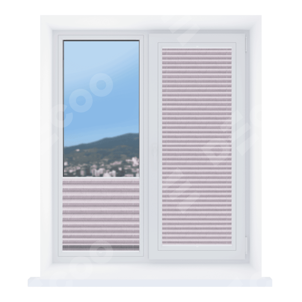 Штора плиссе ткань Краш FR пепельный