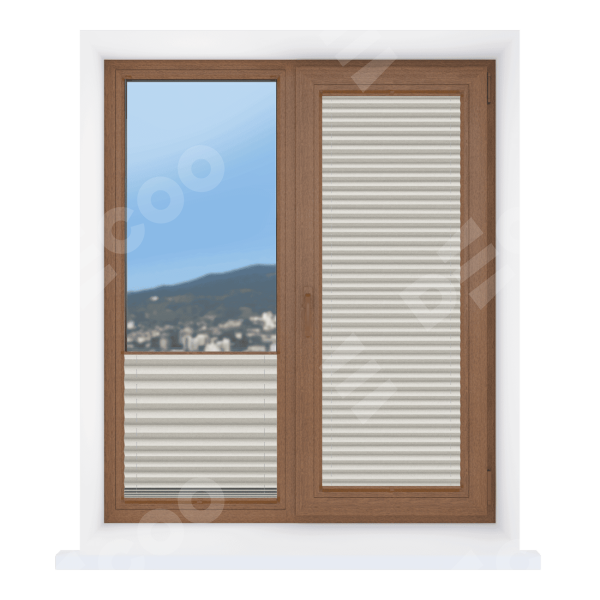 Штора плиссе ткань Жемчуг серый