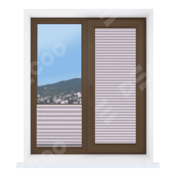 Штора плиссе ткань Краш FR пепельный