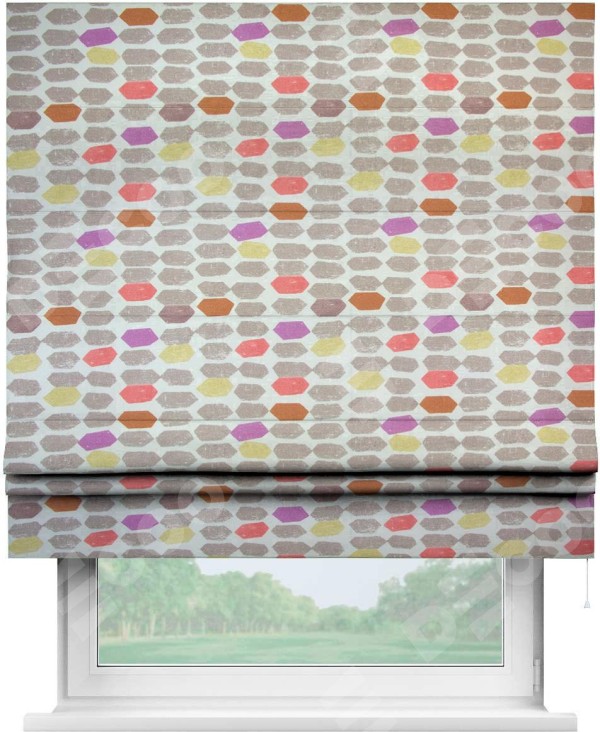 Римская штора «Кортин» для проёма, ткань «Абстерго»