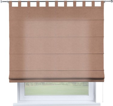 Римская штора на петлях «Кортин», ткань вельвет брусничный джем