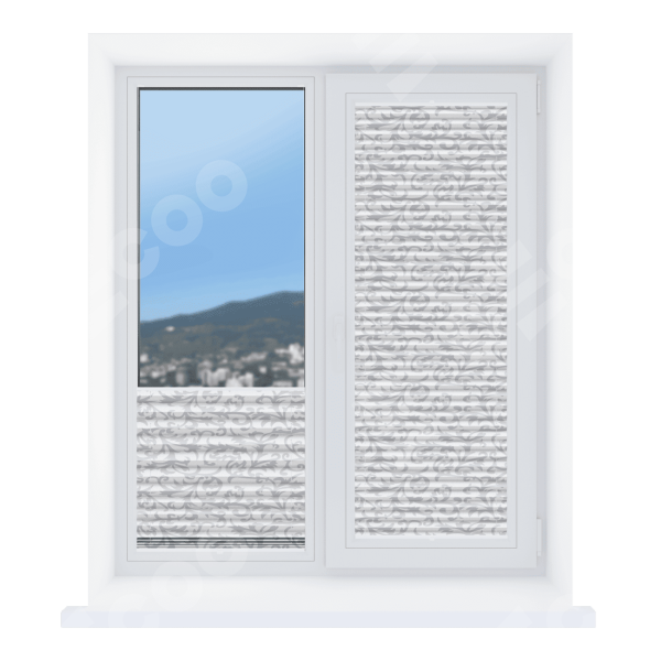 Штора плиссе Зимние чары серый