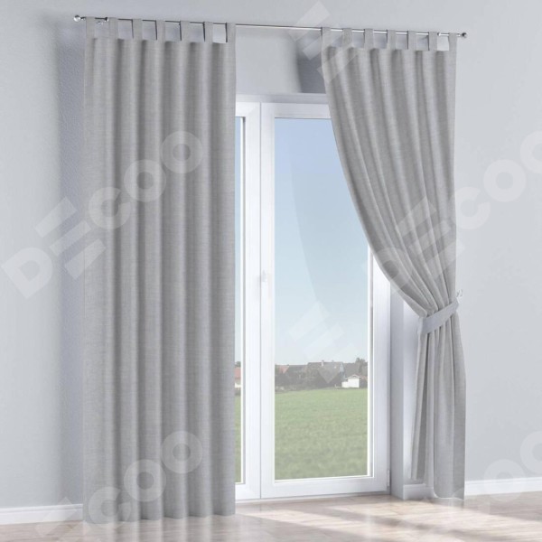 Комплект штор на петлях лён цвет серый