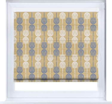 Римская штора «Кортин» кассетная «Венок из ромашки»