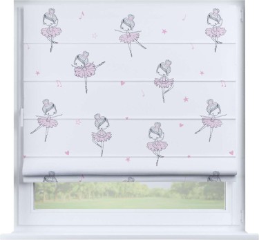 Римская штора «Кортин» на створку «Маленькая балерина»