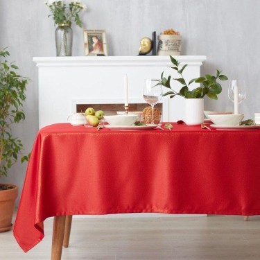 Скатерть Этель "Пудра" цв.красный, 150*280 см, 115 ±10 гр,100% п/э
