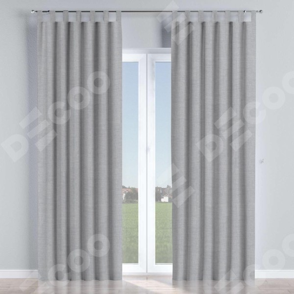 Комплект штор на петлях лён цвет серый