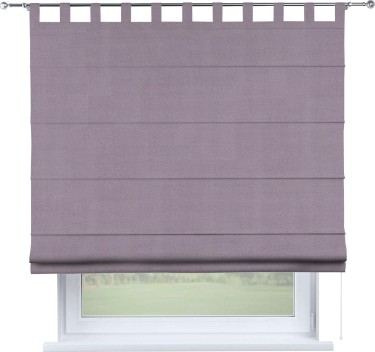 Римская штора «Кортин», блэкаут однотонный лиловый, на петлях
