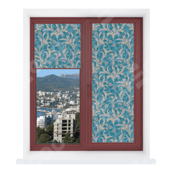 Рулонная штора Уни 2 с принтом Винтажные листья