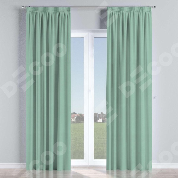 Комплект штор на тесьме «Карандаш», блэкаут однотонный ментоловый