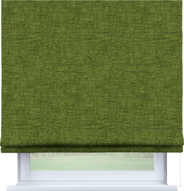Римская штора «Кортин» для проема, ткань рогожка димаут, салатовый