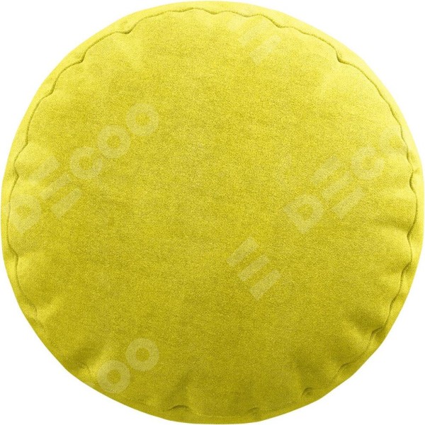 Подушка круглая Cortin вельвет светло-желтый