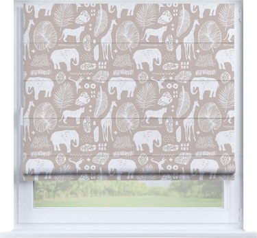 Римская штора «Кортин» на створку «Африканские животные»