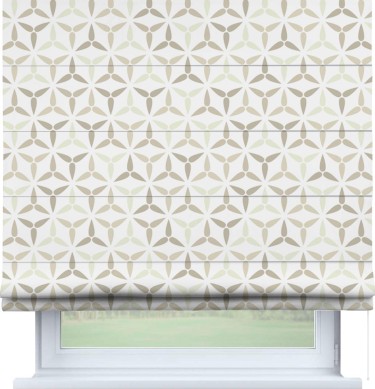 Римская штора «Кортин» для проема «Бежевая графика»