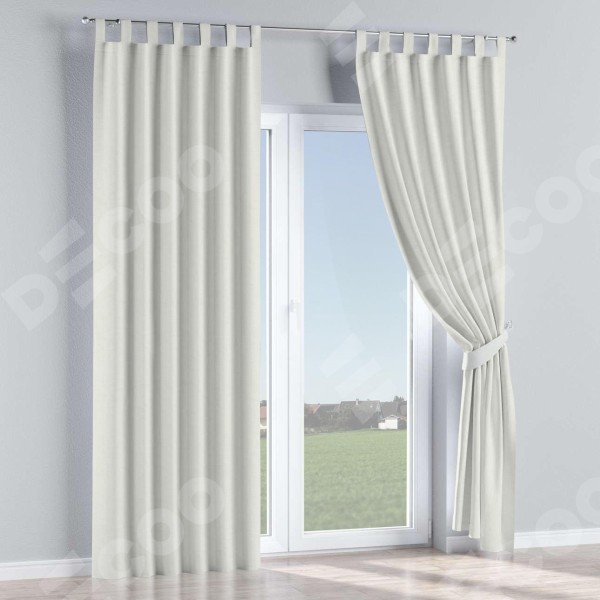 Комплект штор на петлях лён молочный