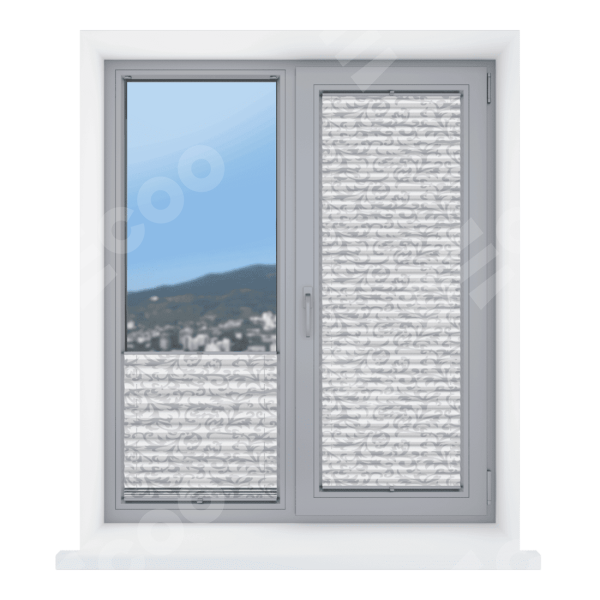 Штора плиссе Зимние чары серый