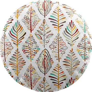 Подушка круглая Cortin «Растительные ромбы»