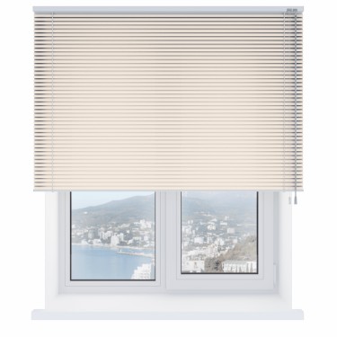 Горизонтальные жалюзи 10538 слоновая кость с перфорацией