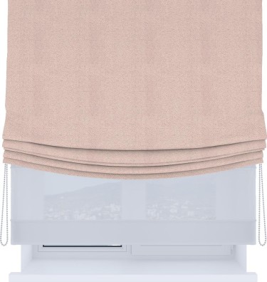 Римская штора «Кортин», день-ночь с мягкими складками, блэкаут с блеском сиреневый