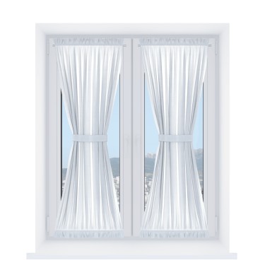 Штора песочные часы «Кортин» блэкаут однотонный дымчато-белый