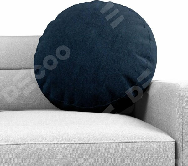 Подушка круглая Cortin вельвет тёмно-синий