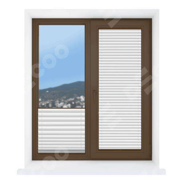 Штора плиссе ткань Солеа белый